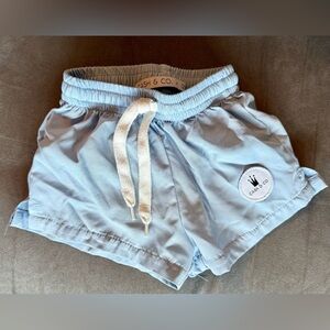 Cash & Co. Light Blue Boardies 12 Months Baby Beachy Vacation